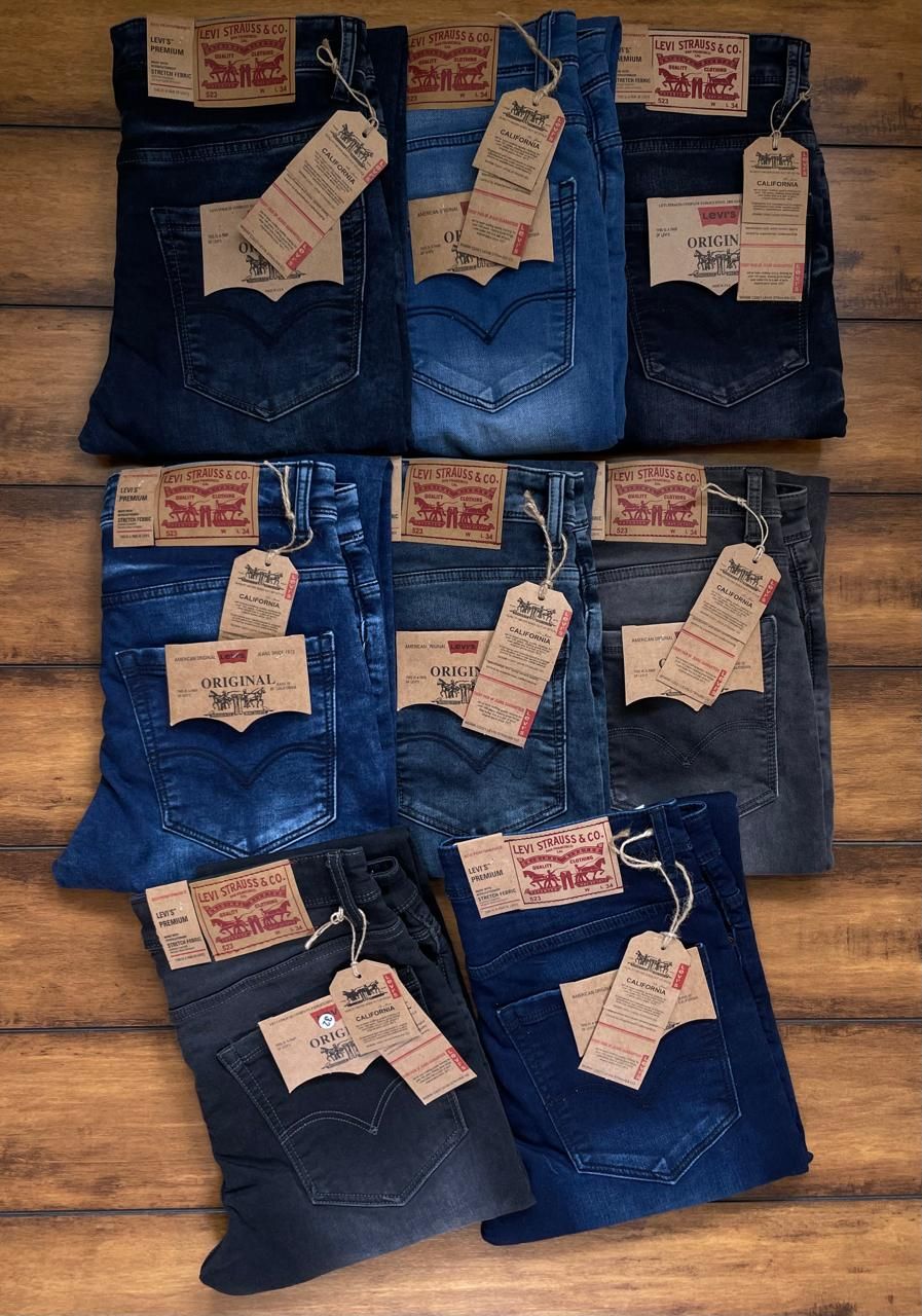 Levi&#39;s Premium Quality Cotton Lycra Slim Fit Men&#39;s Jeans - 60 Pc