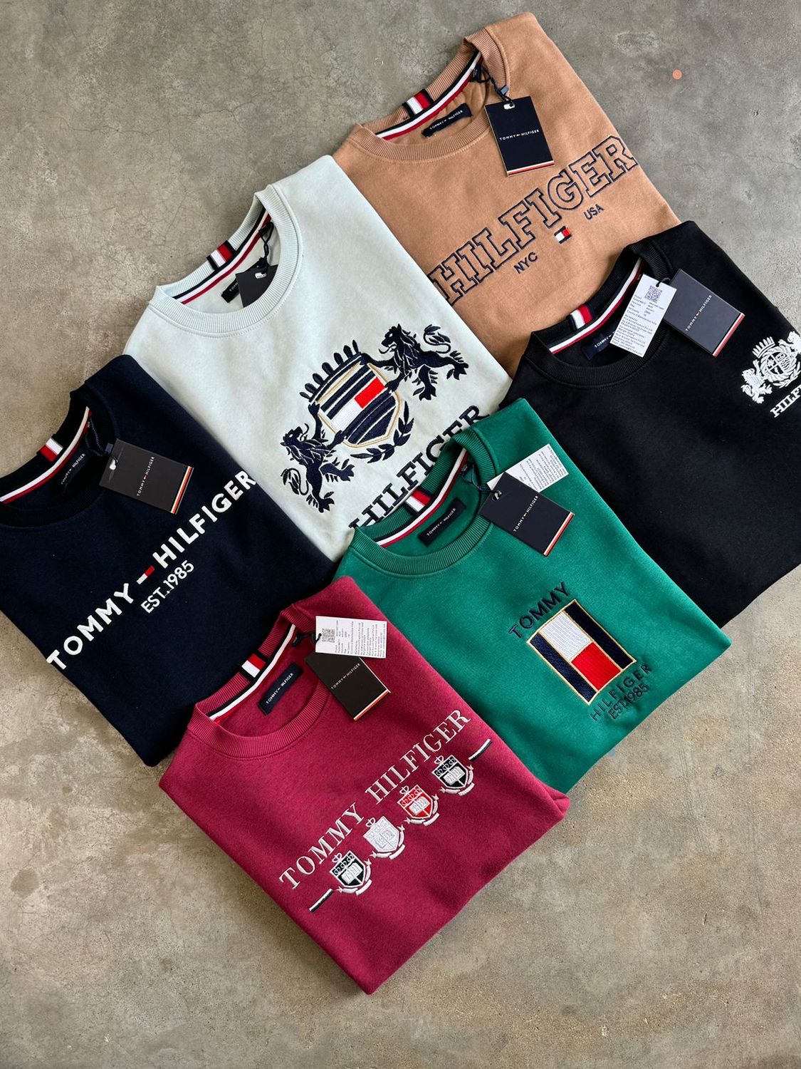 Tommy Hilfiger  Premium Quality Cotton Round Neck Half Sleeve Men&#39;s T-shirt - 56 Pc