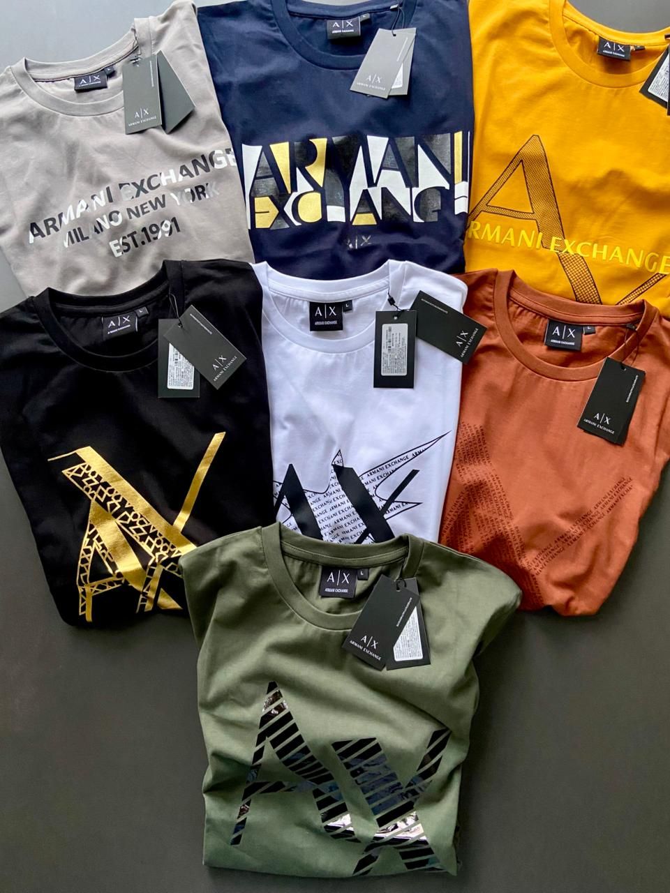 ​Armani Exchange Premium Quality Cotton Crew Neck Half Sleeve Men&#39;s T-shirt - 45 Pc