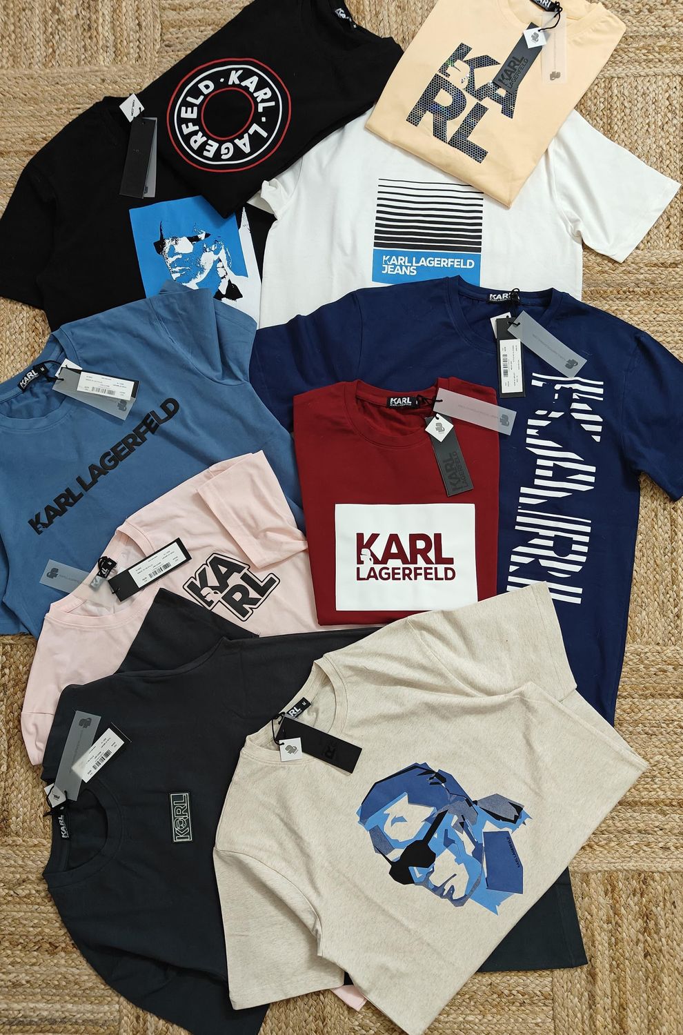 ​karl lagerfeld Premium Quality Cotton Crew Neck Half Sleeve Men&#39;s T-shirt - 44 Pc