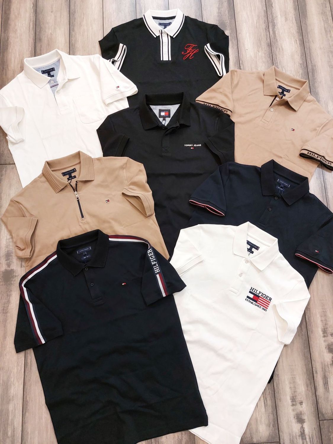 ​Tommy Premium Quality Collar Neck Half Sleeve Men&#39;s T-shirt - 68 Pc