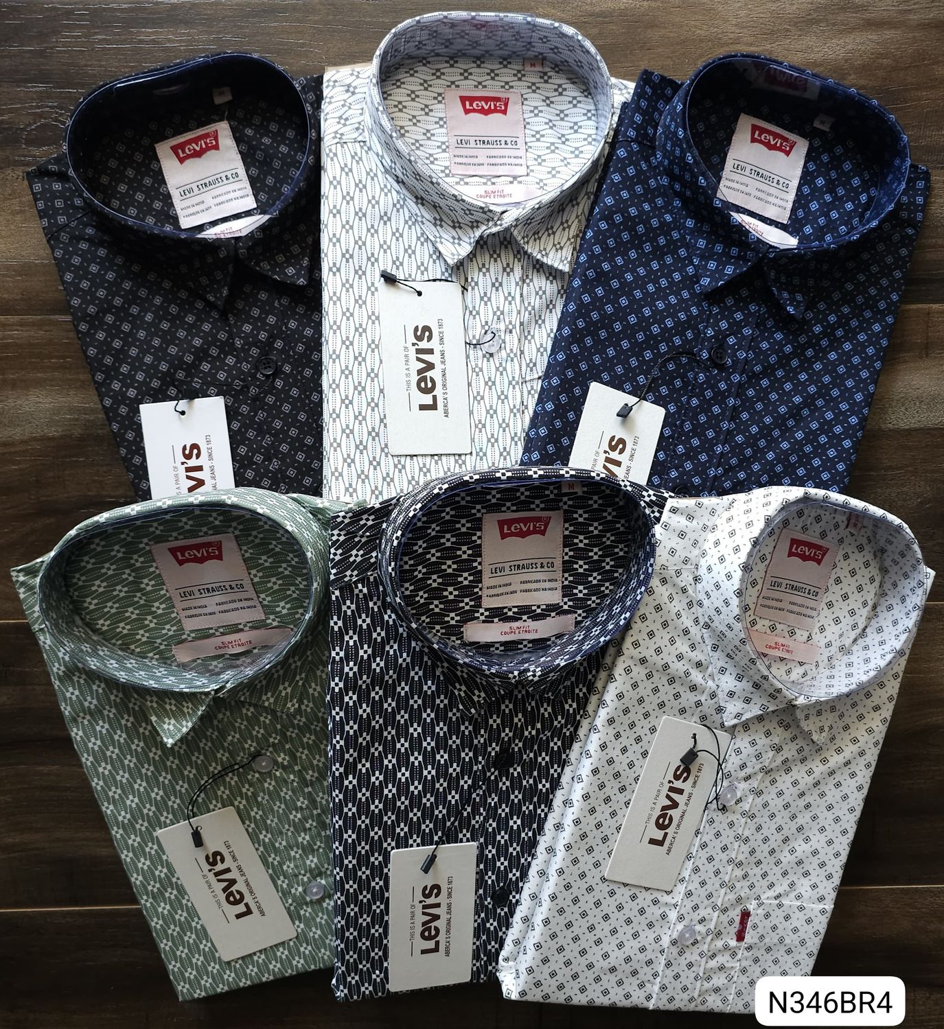 LEVIS Premium Quality Cotton Collar Nack Full Sleeve Men&#39;s Shirt - 48 Pc