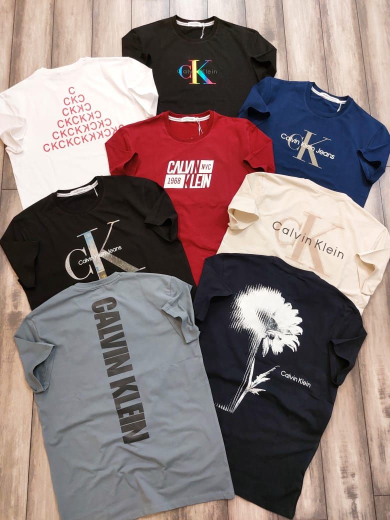 ​Calvin Klein Premium Quality Cotton Round Neck Half Sleeve Men&#39;s T-shirt - 68 Pc