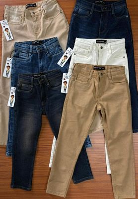 ​DISTANCE DENIM Premium Quality Cotton Lycra Kids Jeans - 55 Pc