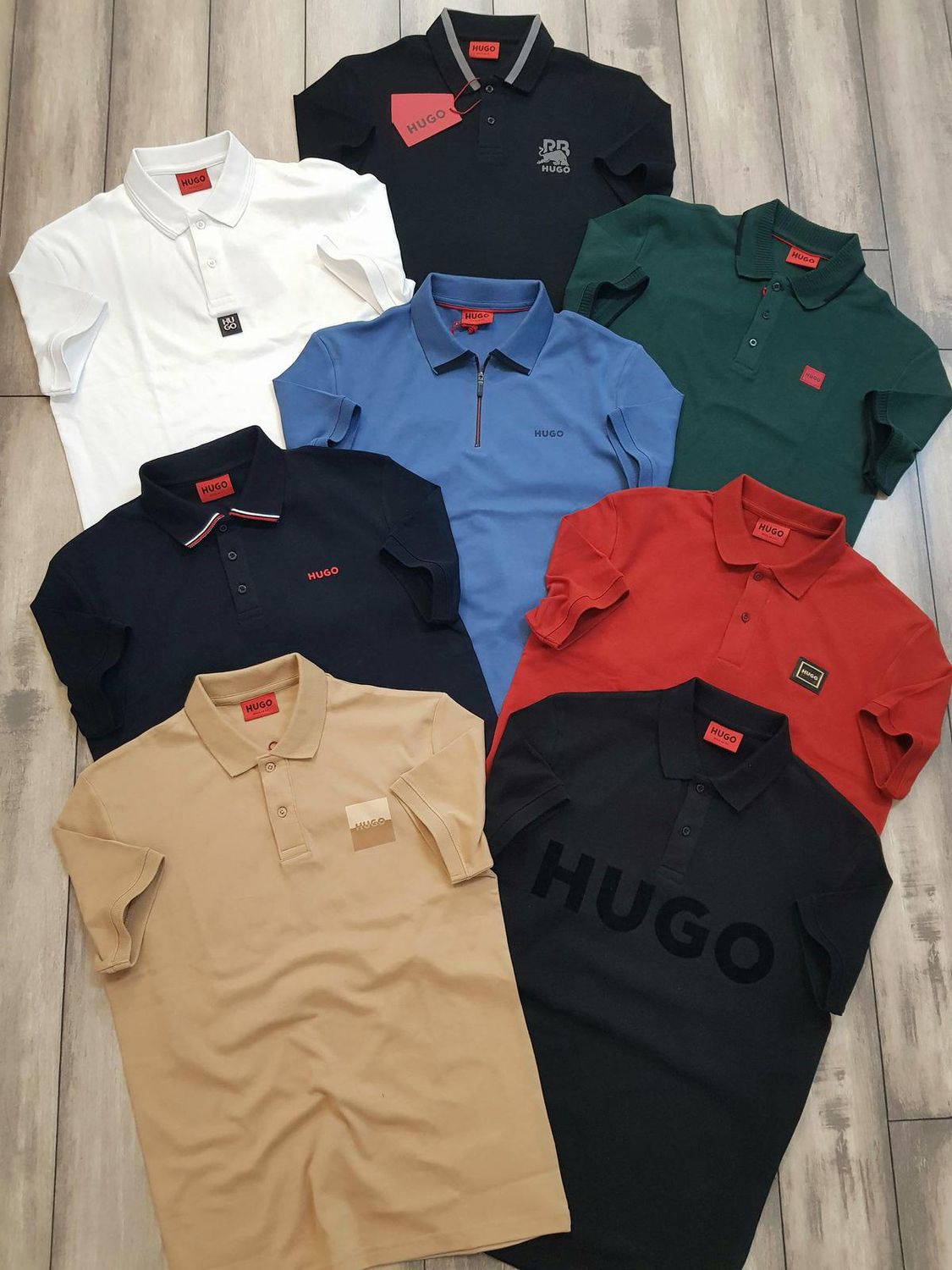 ​HUGO Premium Quality Collar Neck Half Sleeve Men&#39;s Polo T-shirt - 68 Pc