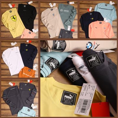 PUMA Premium Quality Fourway Tencil Lycra Round Neck Full Sleeve Men&#39;s T-shirt - 43 Pc