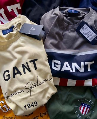 ​Gant Premium Quality Cotton Crew Neck Half Sleeve Men&#39;s T-shirt - 42 Pc