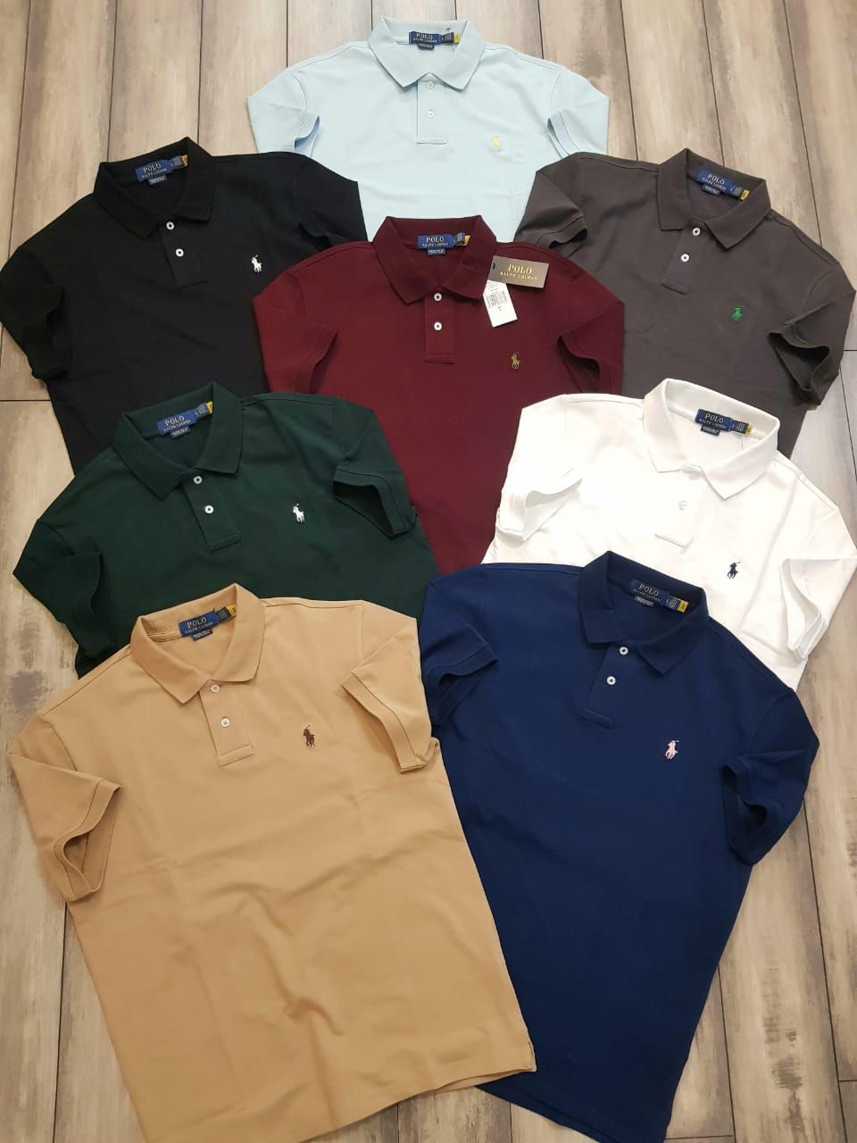 Ralph Lauren Premium Quality Collar Neck Half Sleeve Men&#39;s Polo T-shirt - 60 Pc