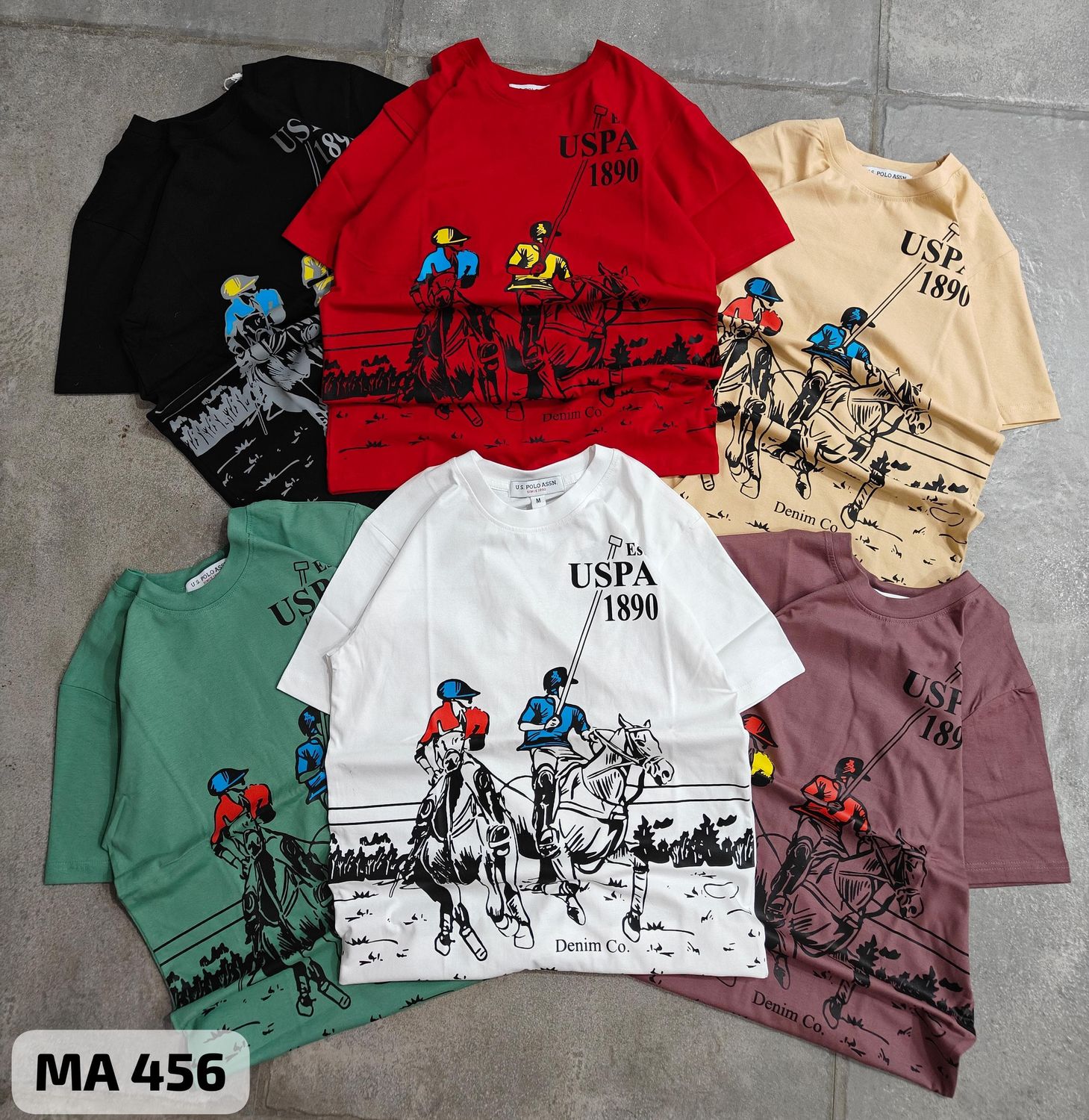 USPA Premium Quality Cotton Round Neck Half Sleeve Men&#39;s T-shirt - 56 Pc