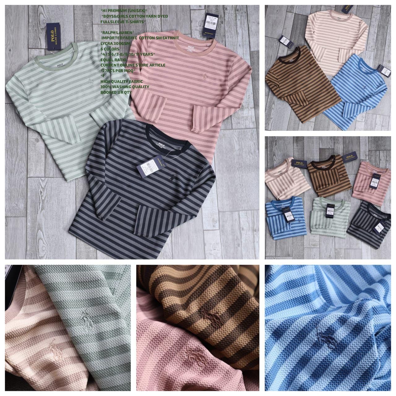 RALPH LAUREN Premium Quality Cotton Boy&#39;s &amp; Girl&#39;s Round Neck Half Sleeve Kids T-shirt - 54 Pc