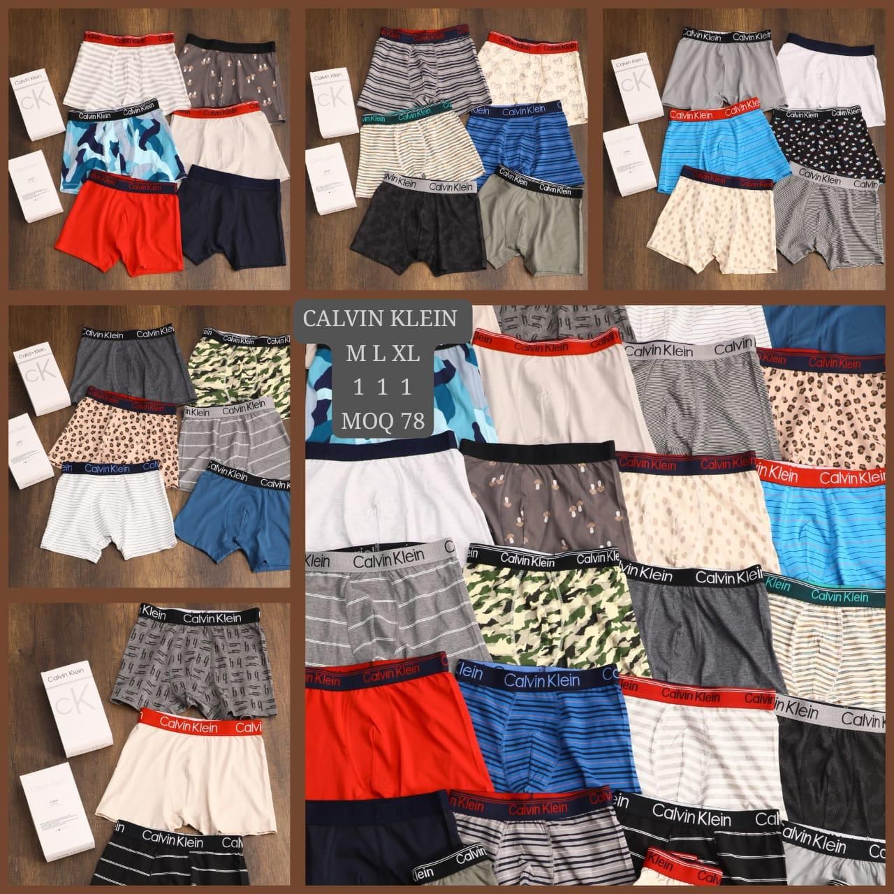 ​CALVIN KLEIN Premium Quality Cotton Lycra Men&#39;s Trunks - 78 Pc