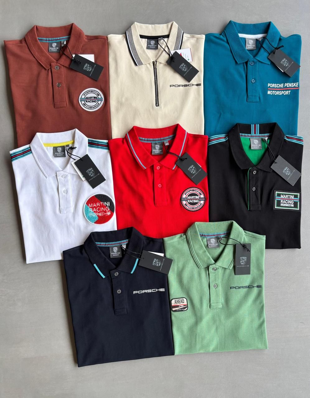 ​PORSCHE Premium Quality Collar Neck Half Sleeve Men&#39;s T-shirt - 70 Pc