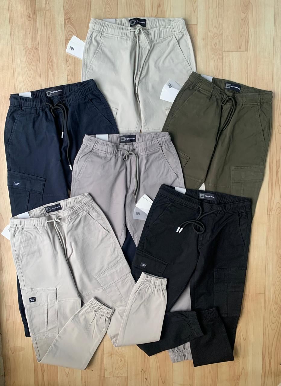 G - STAR RAW Premium Quality Twill Lycra Slim Fit Men&#39;s Cargo Joggers - 48 Pc