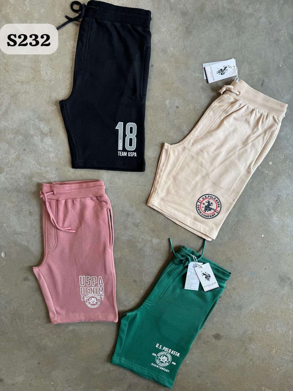 Us polo Assn Premium Quality Cotton Men&#39;s Shorts - 48 Pc