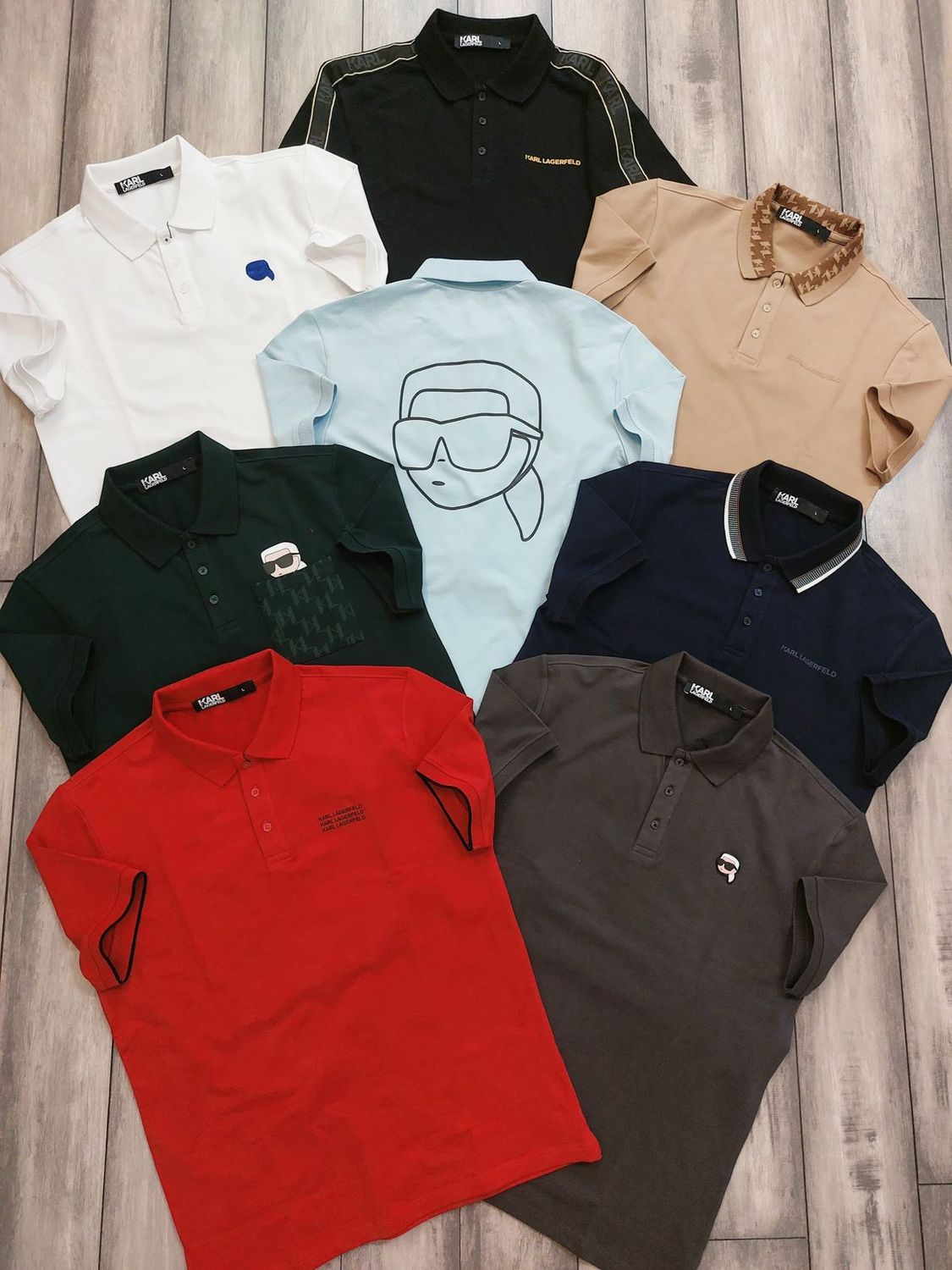 Karl Lagerfeld Premium Quality Collar Neck Half Sleeve Men’s Polo T-Shirts - 60 Pc