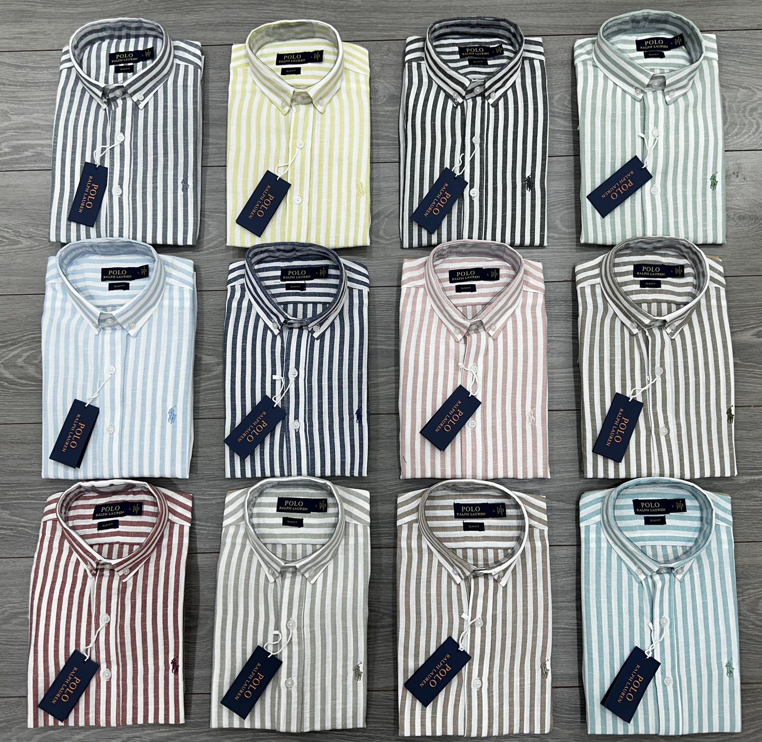 RALP LAUREN Premium Quality Full Sleeve Collar Neck Men&#39;s Shirt - 65 Pc