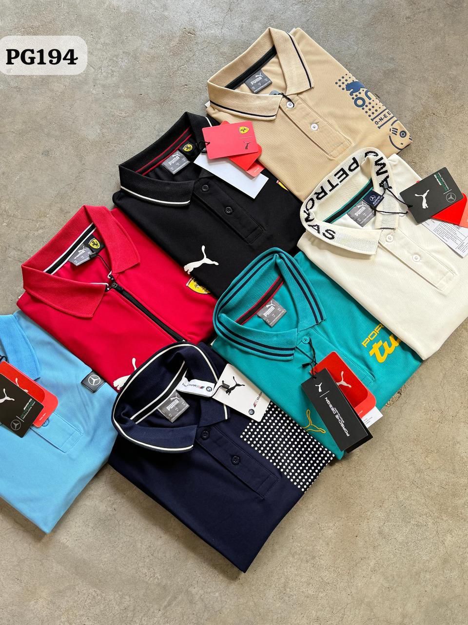 Puma Premium Quality Collar Neck Half Sleeve Men&#39;s T-shirt - 66 Pc