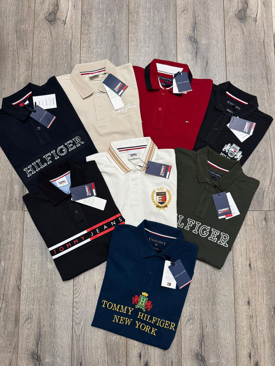 ​TOMMY HILFIGER Premium Quality Collar Neck Half Sleeve Men&#39;s T-shirt - 72 Pc