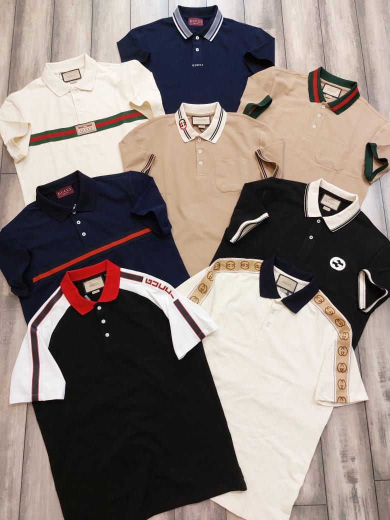 Gucci Premium Quality Collar Neck Half Sleeev Men’s Polo T-Shirts - 60 Pc