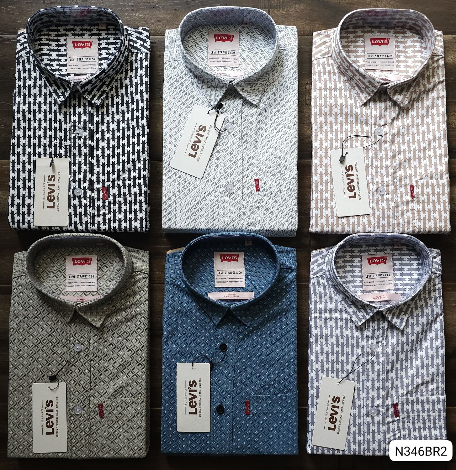 LEVIS Premium Quality Collar Neck Full Sleeev Men&#39;s Shirt - 52 Pc