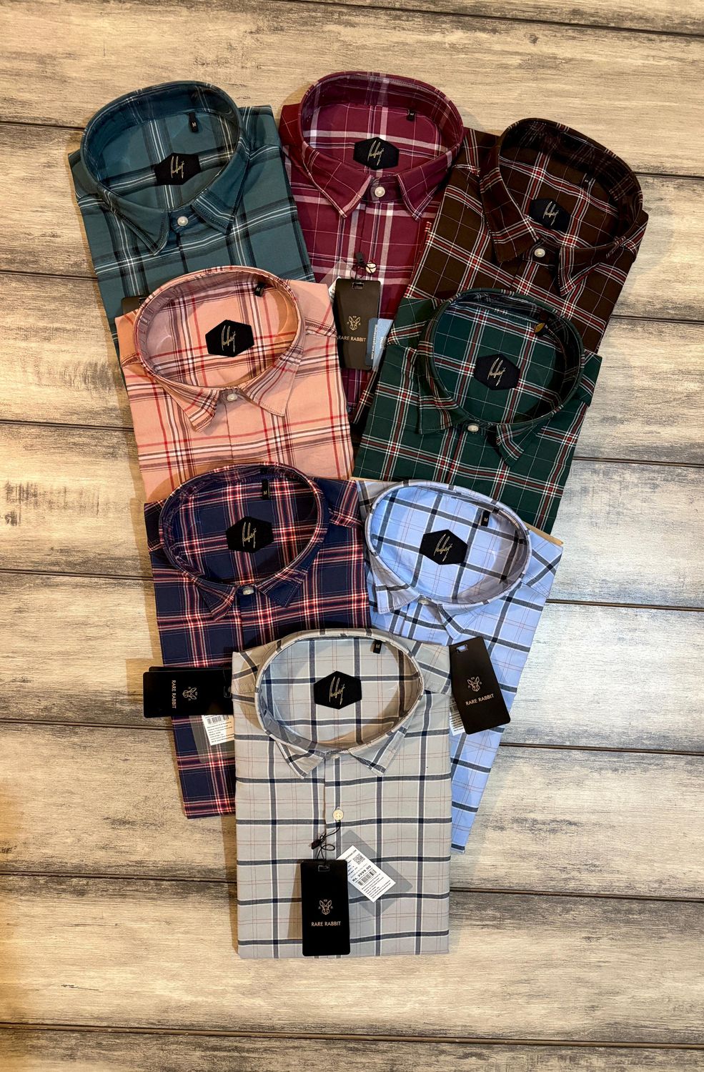 Rare Rabbit Premium Quality Full Sleeve Men&#39;s checks Shirt - 43 Pc