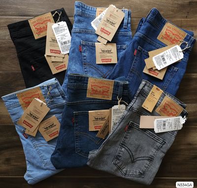 LEVIS Premium Quality Cotton Twill Lycra Brand Slim Fit Jeans - 52 Pc
