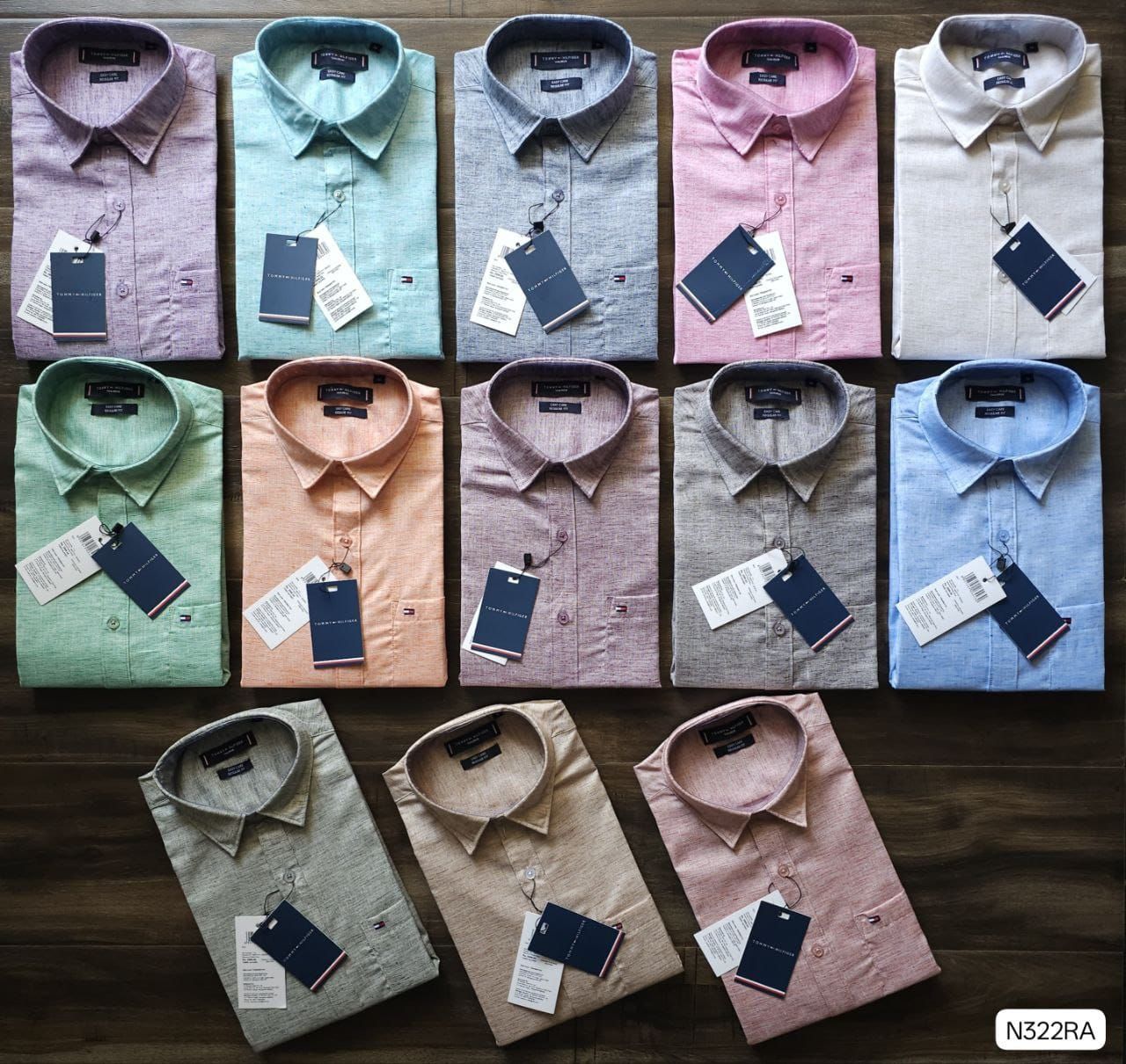 Tommy Premium Quality Linen Cotton Full Sleeve Men&#39;s Shirt - 48 Pc
