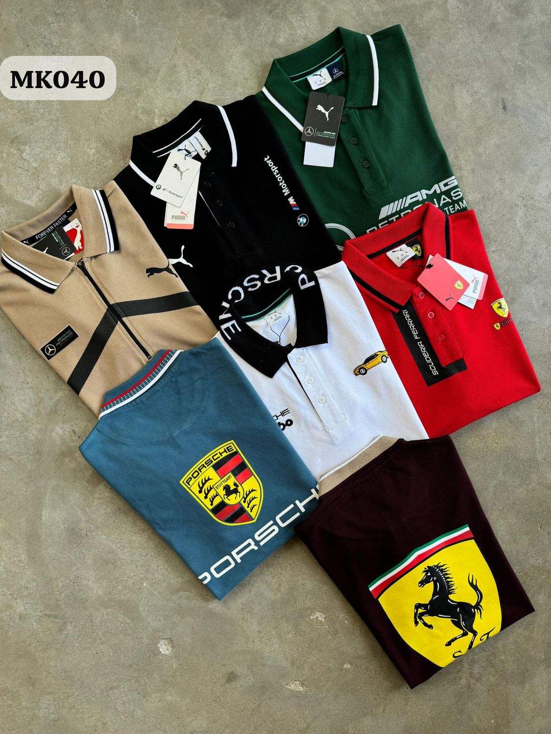 Puma Premium Quality Cotton Collar Neck Half Sleeve Men&#39;s T-shirt - 62 Pc