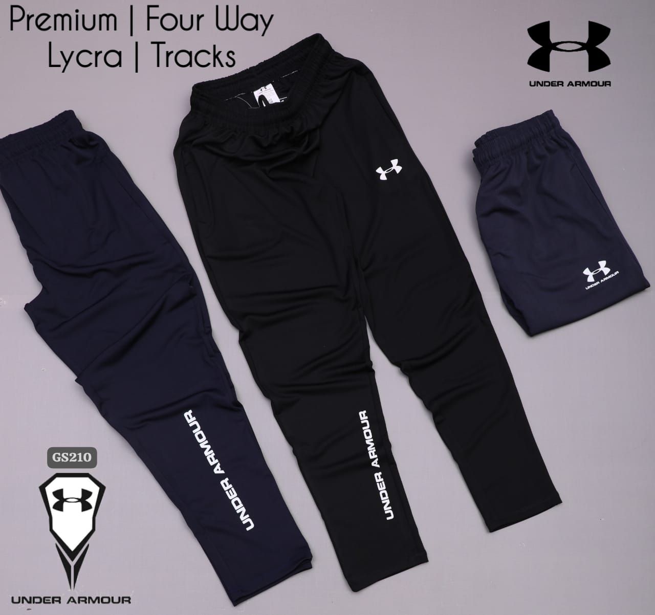 ​Underarmour Premium Quality Lycra Sports Men&#39;s Track - 25 Pc