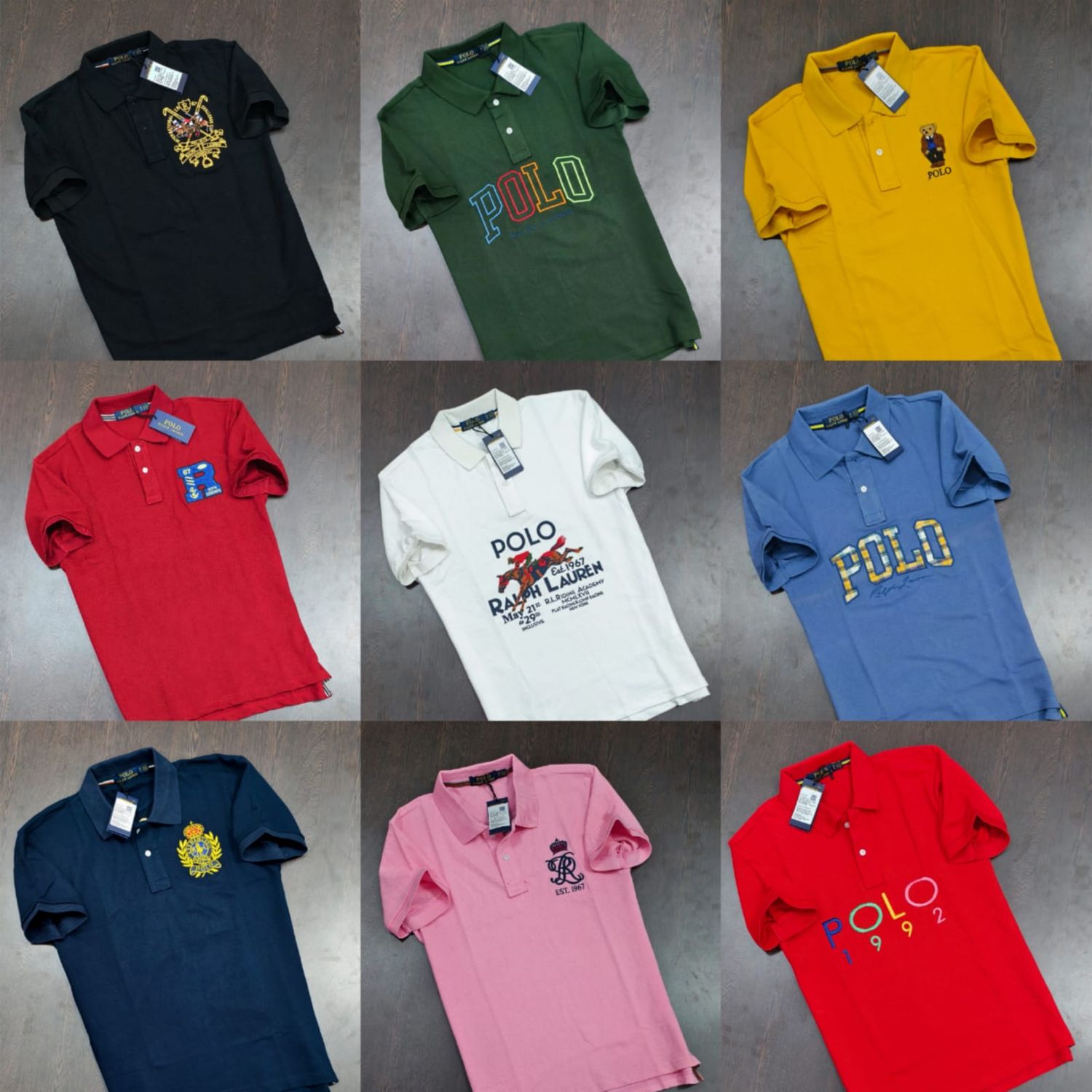RL POLO Premium Quality Cotton Collar Neck Half Sleeve Men&#39;s Polo T-shirt - 40 Pc