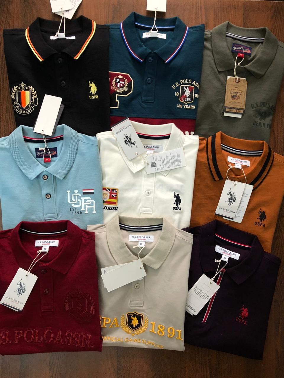 ​USPA Premium Quality Cotton Collar Neck Half Sleeve Men&#39;s Polo T-shirt - 66 Pc