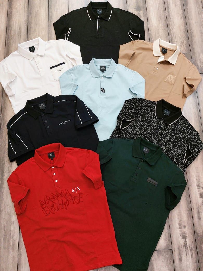 Armani Exchange Premium Quality Collar Neck Half Sleeve Men&#39;s Polo T-shirt - 60 Pc