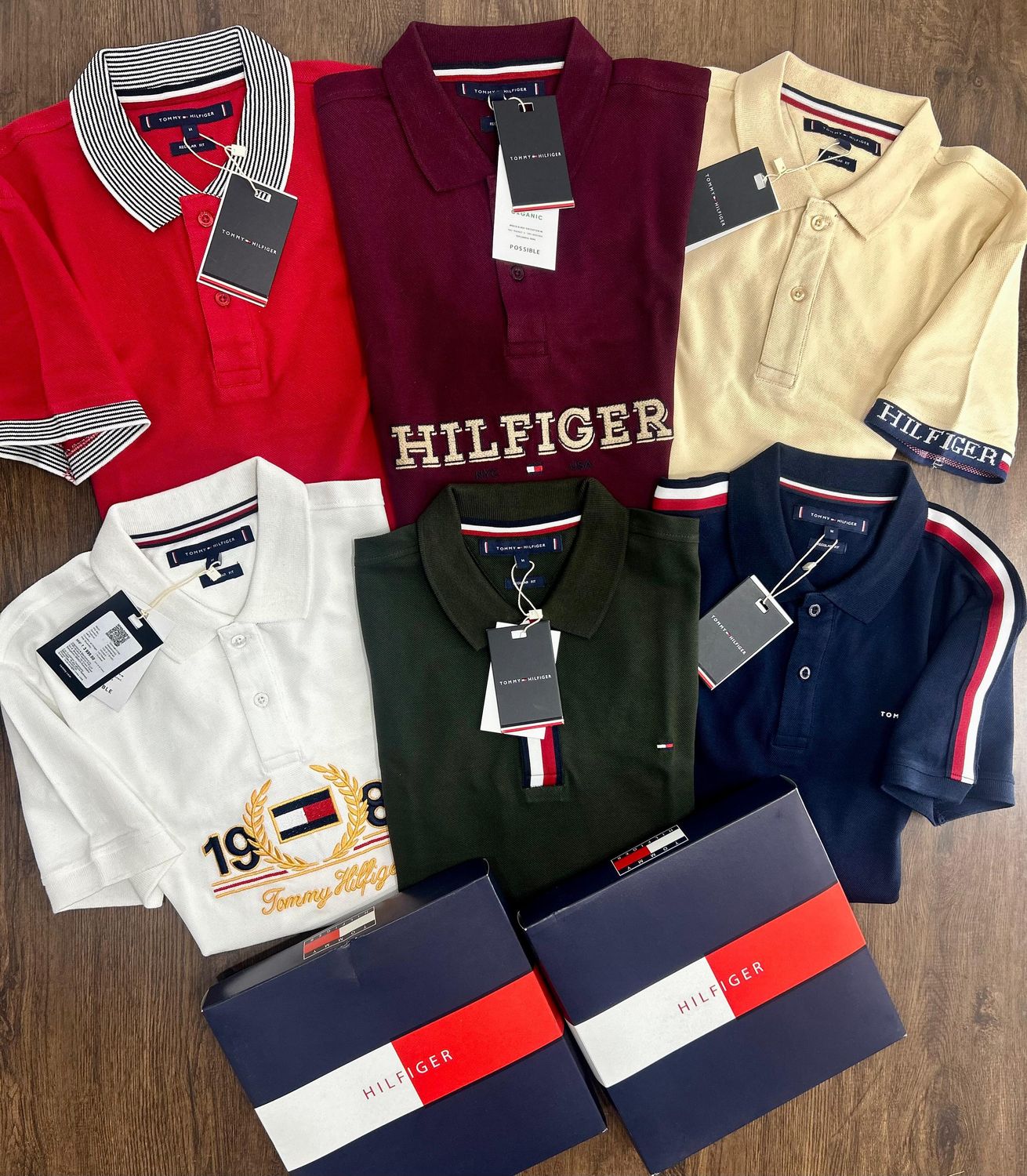 Tommy Hilfiger Premium Quality Collar Neck Half Sleeve Men&#39;s Polo T-shirt - 60 Pc
