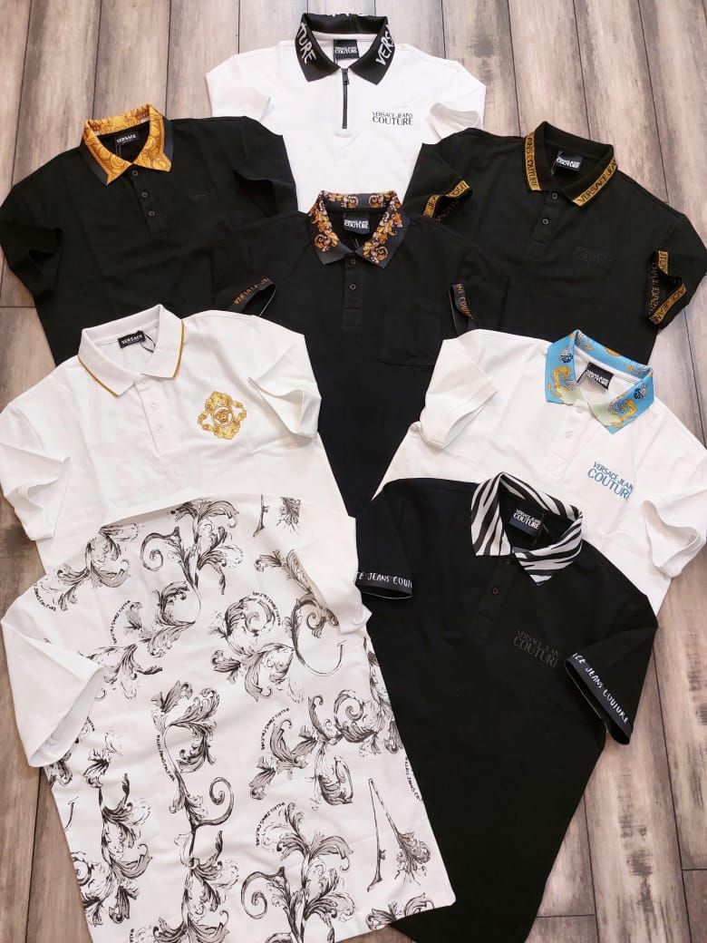 Versace Premium Quality Collar Neck Half SleeveMen&#39;s Polo T-shirt - 60 Pc