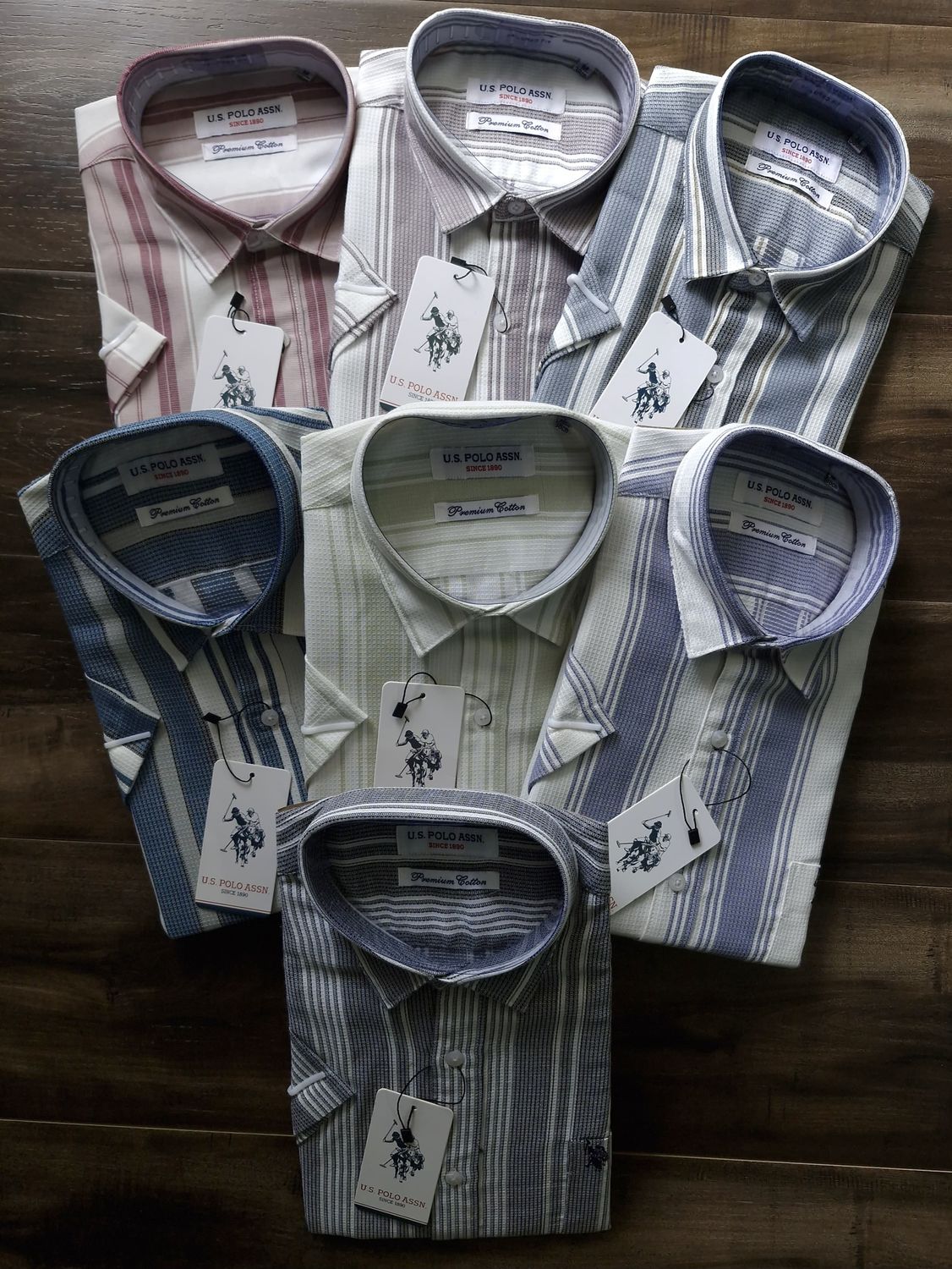 US POLO Premium Quality Cotton Collar Neck Half Sleeve Men&#39;s Shirt - 31 Pc