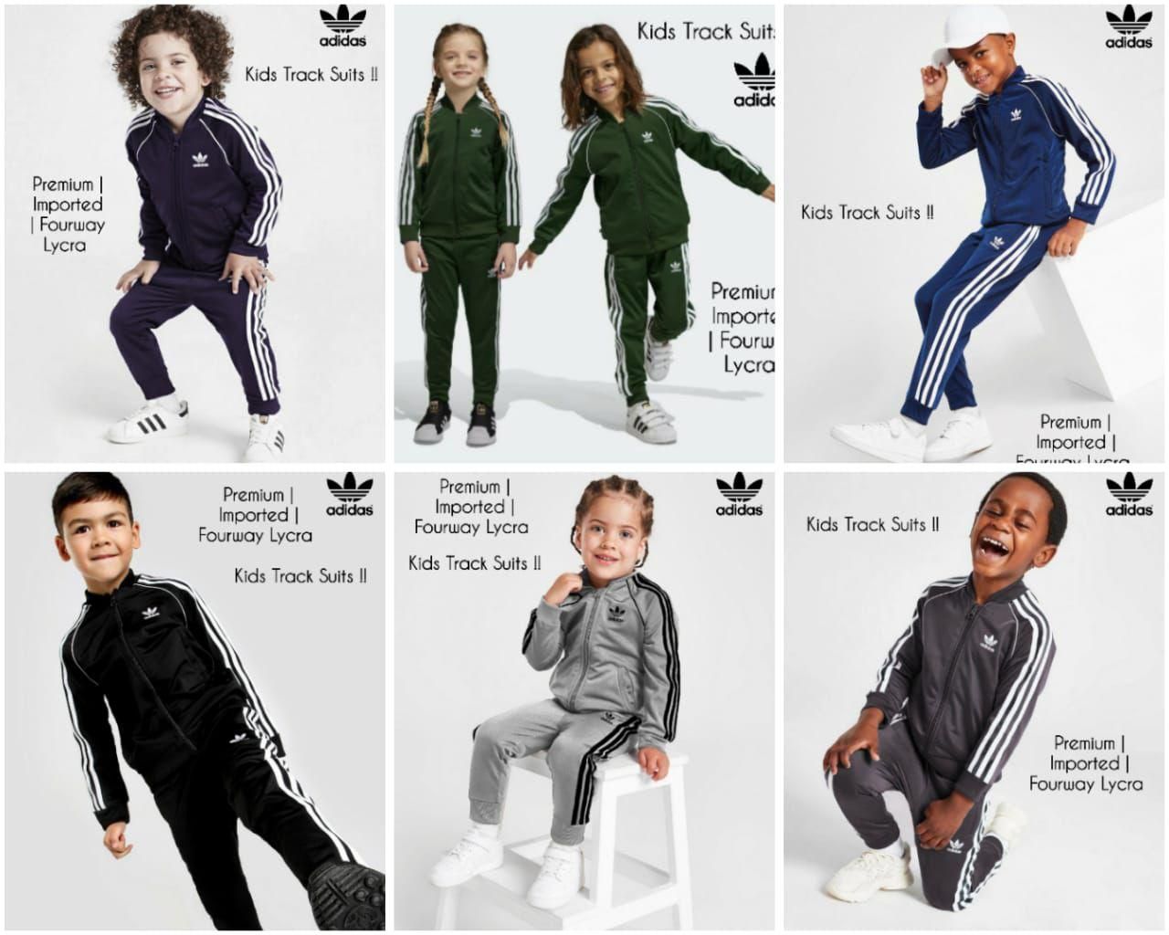 Adidas Premium Quality (UNISEX) Boys &amp; Girls Tracksuit - 30 Pc