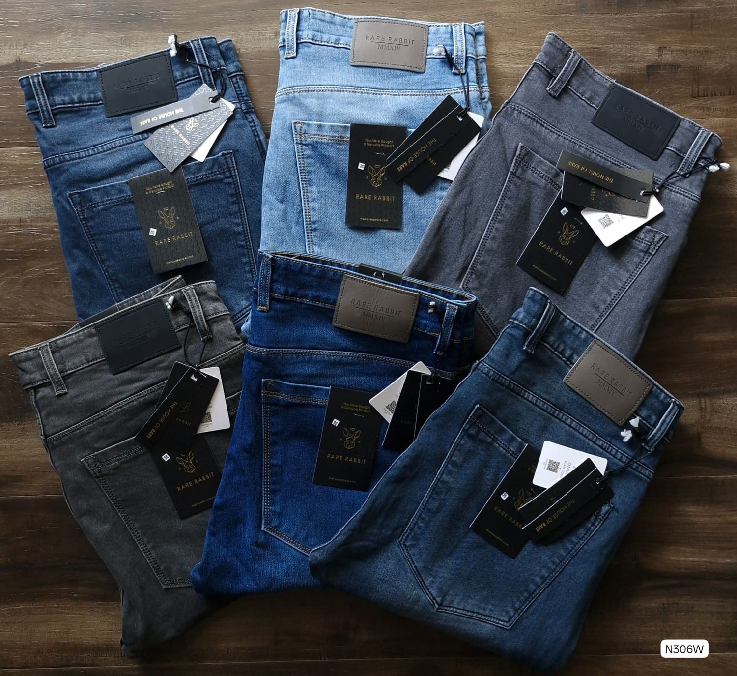 RARE RABBIT ( Jumbo Size ) Premium Quality Slim Fit Men&#39;s Jeans - 36 Pc