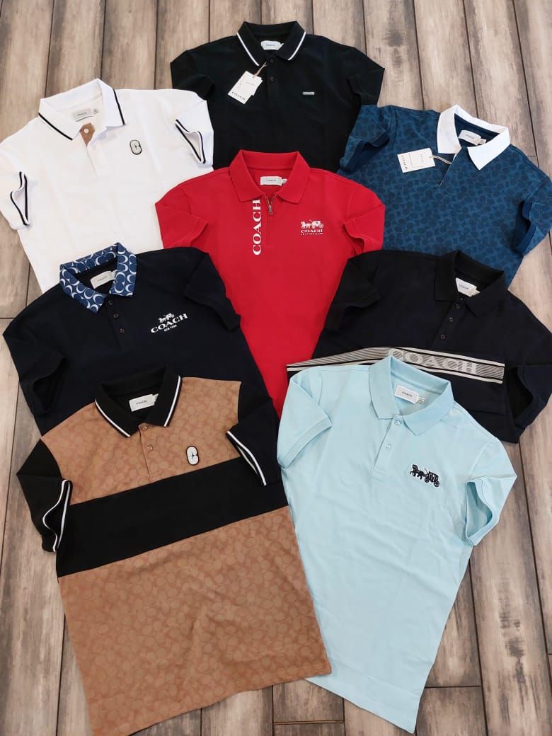 Coach Premium Quality Collar Neck Half Sleeve Men’s Polo T-Shirts - 60 Pc
