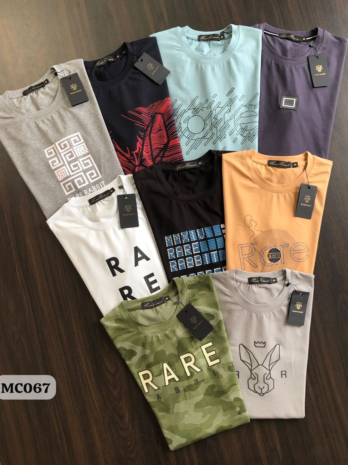 Rare Rabbit Premium Quality Round Neck Half Sleeve Men&#39;s T-shirt - 40 Pc
