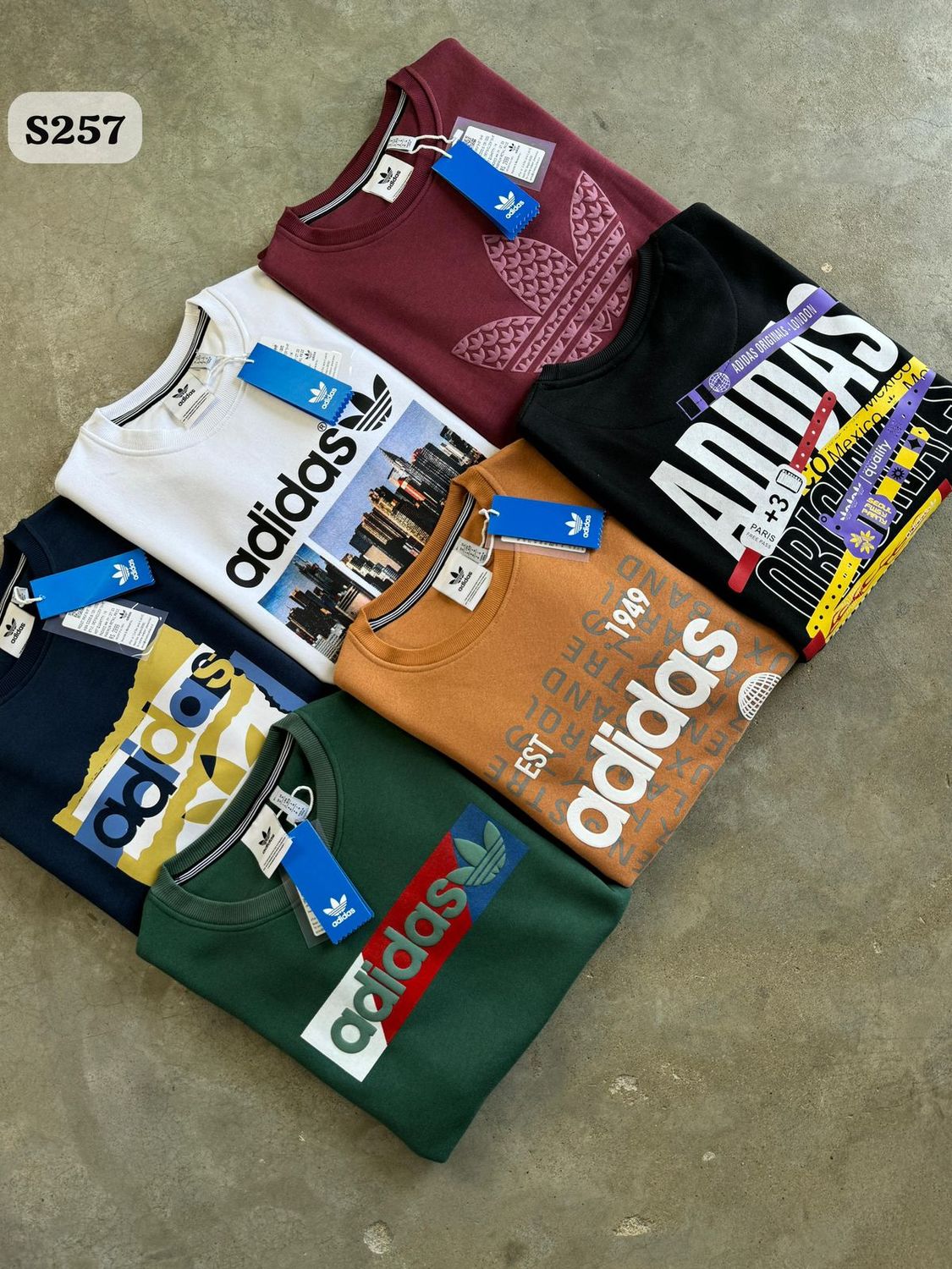 Adidas Premium Quality Cotton Round Neck Full Sleeve Men&#39;s Pullovers - 56 Pc