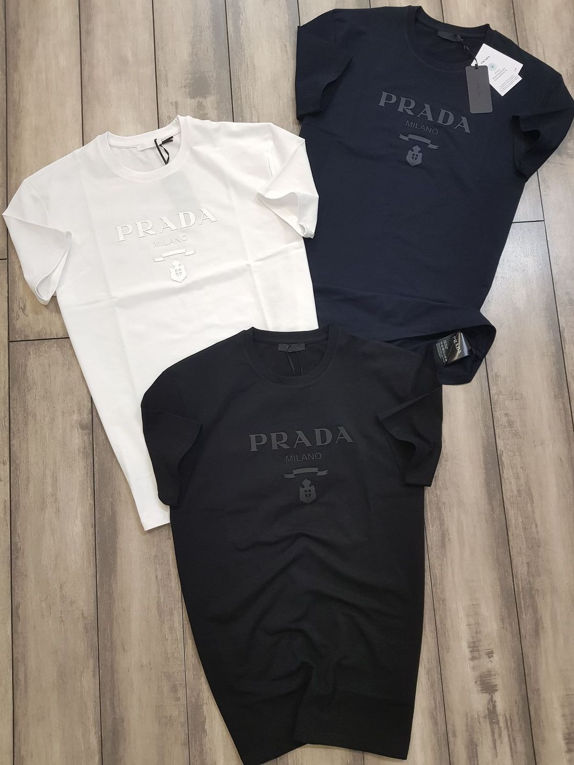 ​Prada Premium Quality Cotton Round Neck Half Sleeve Men&#39;s T-shirt - 52 Pc