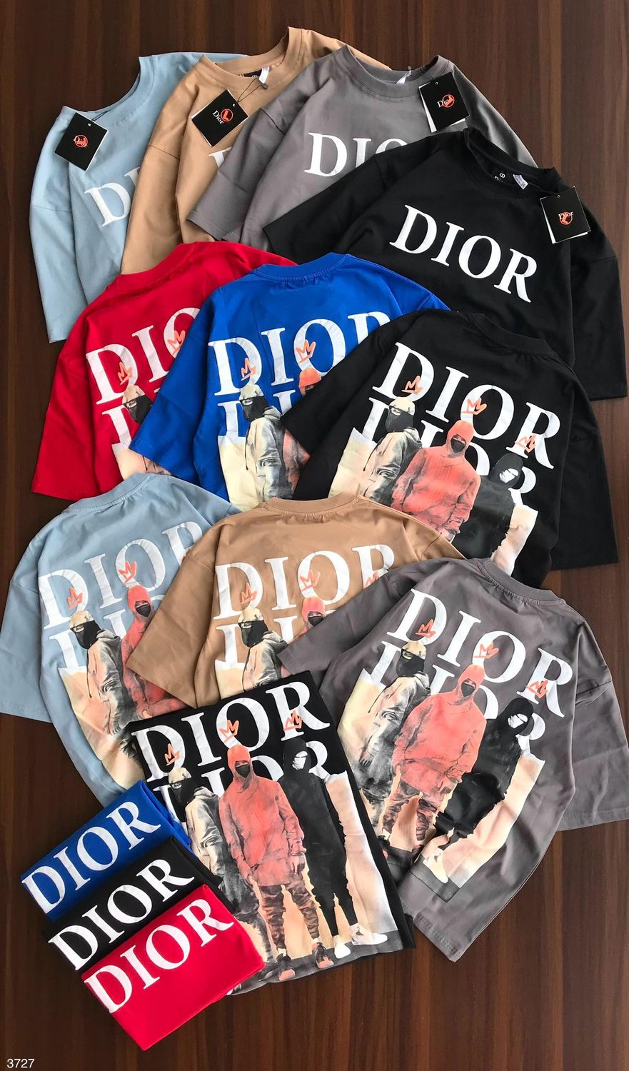 DIOR Premium Quality Cotton Round Neck Half Sleeve Men&#39;s T-shirt - 56 Pc