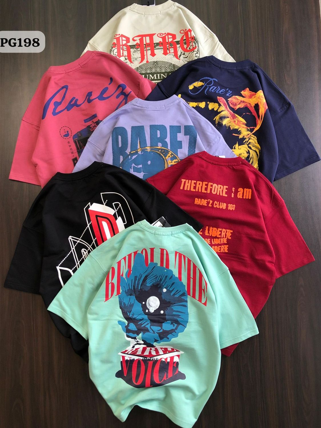 Rare rabbit Premium Quality Oversized Drop Shoulders Crew Neck Half Sleeve Men&#39;s T-shirt - 64 Pc