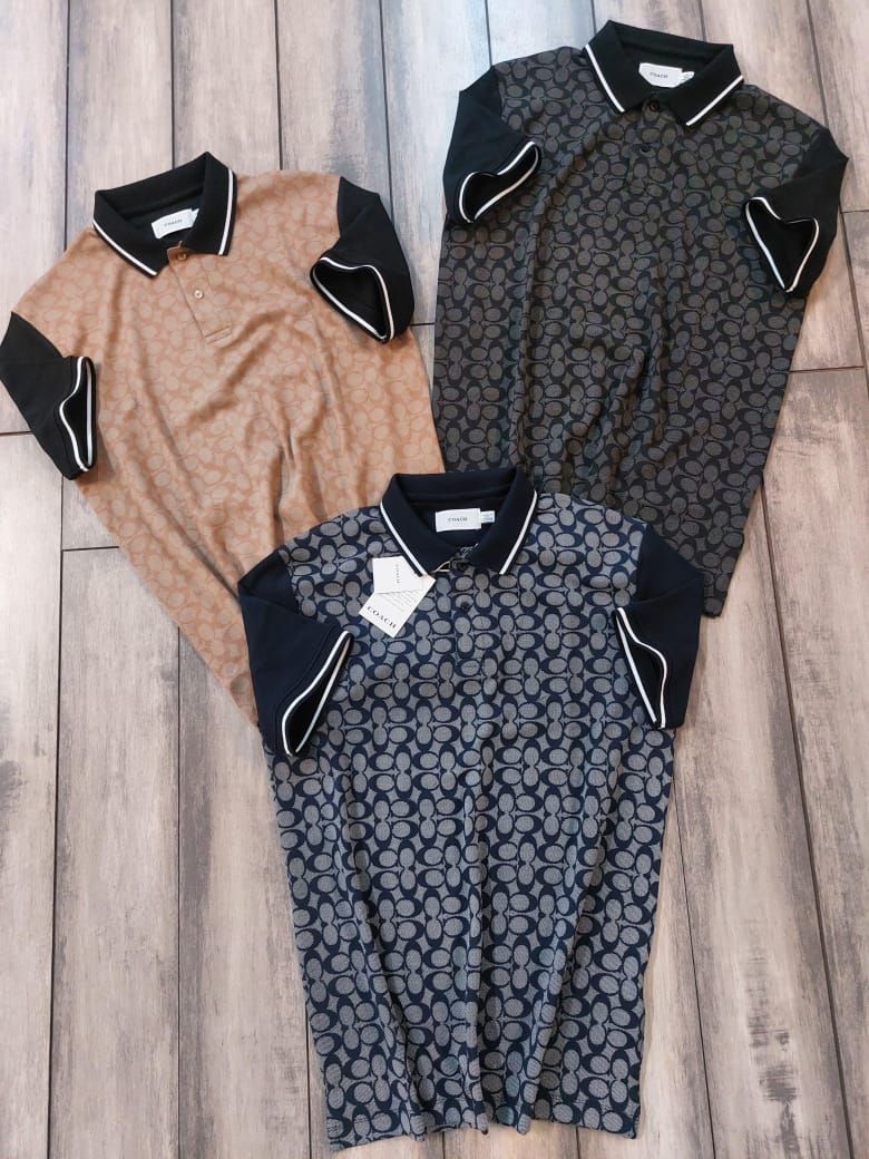 ​Coach Premium Quality Collar Neck Half Sleeve Men&#39;s T-shirt - 52 Pc