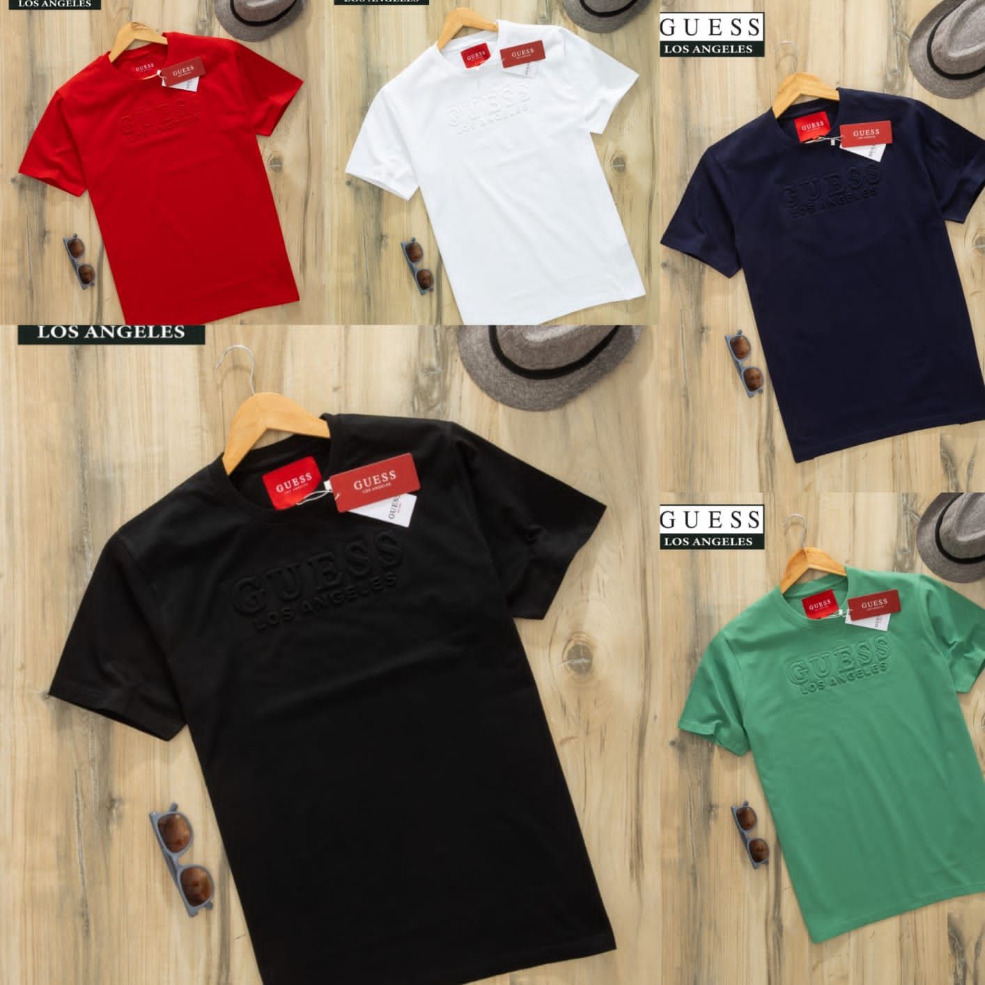 GUESS Premium Quality Cotton Round Neck Half Sleeve Men&#39;s T-shirt - 46 Pc