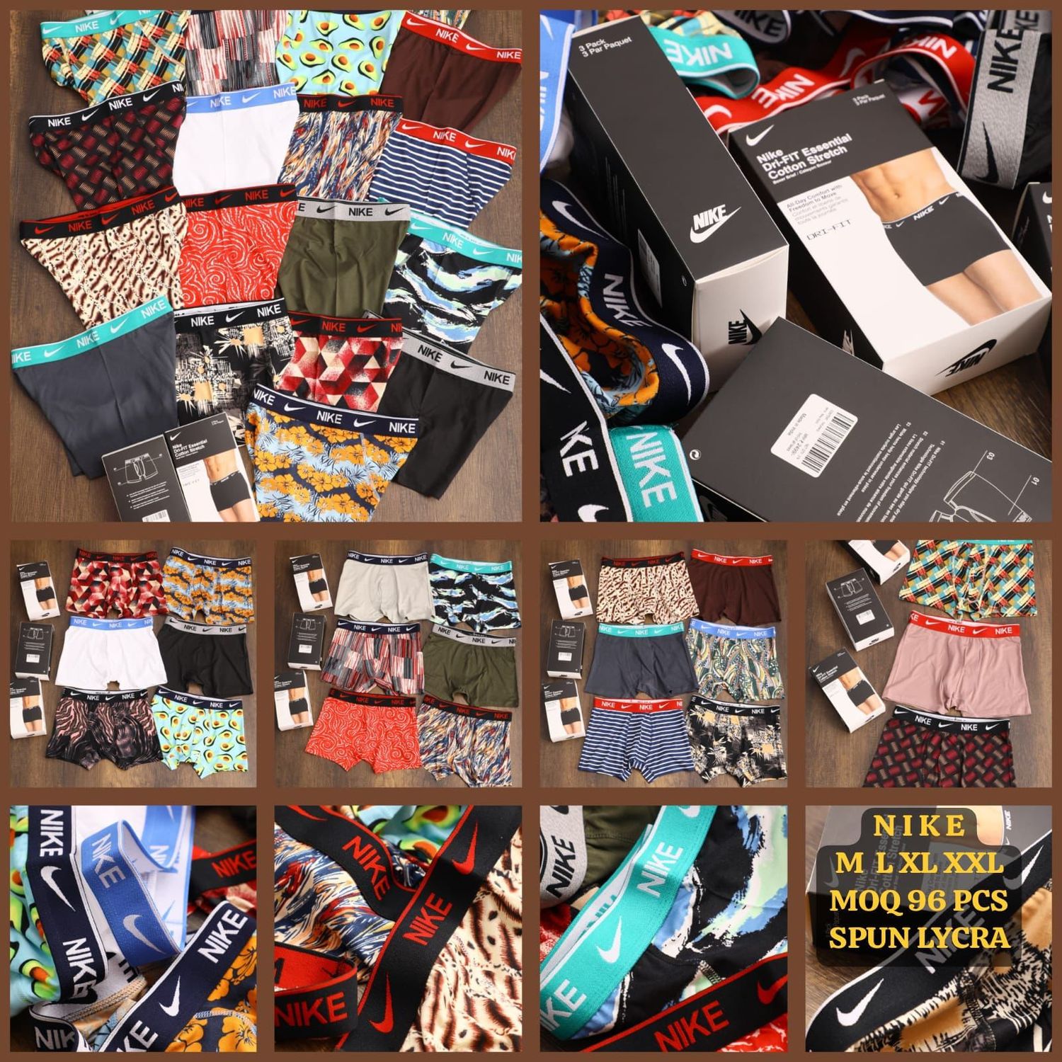 ​NIKE Premium Quality Cotton Lycra Men&#39;s Trunks - 96 Pc