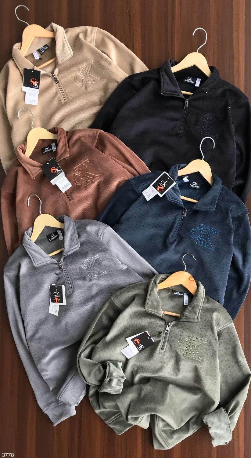 CALVIN KLEIN Premium Quality Half Zipper Men&#39;s Pullover Sweatshirt - 24 Pc