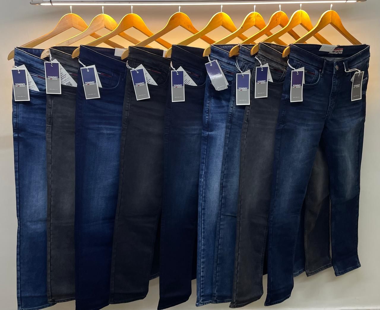 Tommy Hilfiger Premium Quality Cotton Lycra Slim Fit Men&#39;s Jeans - 70 Pc