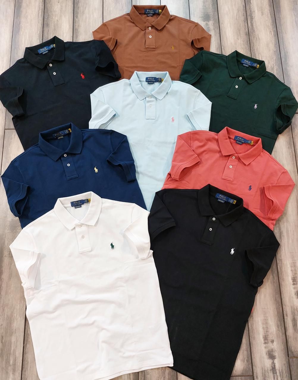Ralph Lauren Premium Quality Collar Neck Half Sleeve Men&#39;s Polo T-shirt - 60 Pc