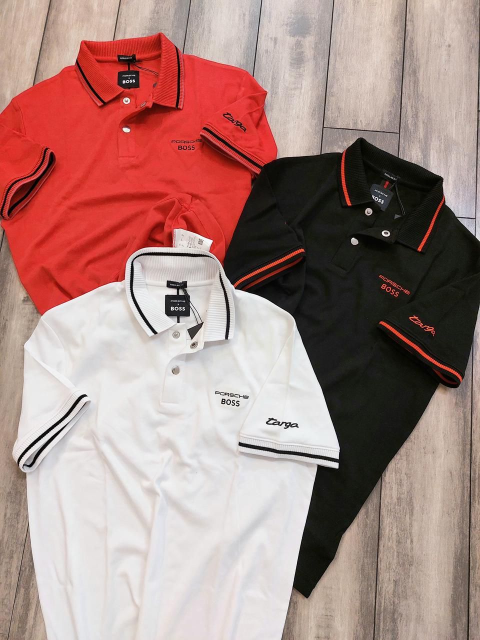 ​Boss Porsche Premium Quality Collar Neck Half Sleeve Men&#39;s T-shirt - 52 Pc
